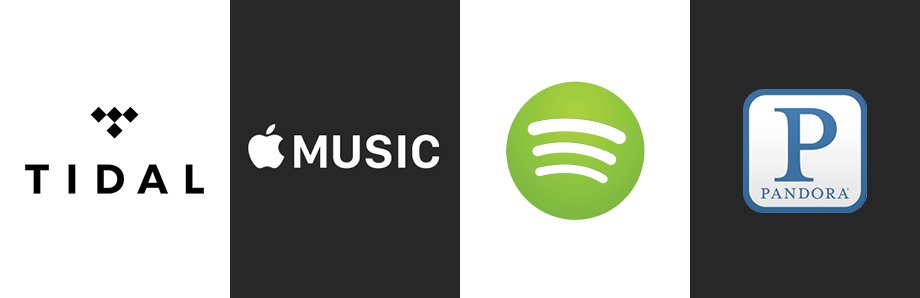 Spotify, Tidal, Apple Music, Pandora : the 4 leading music streaming companies in the USA
